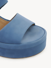 Mules à talon Odina en cuir - Shady Cobalt