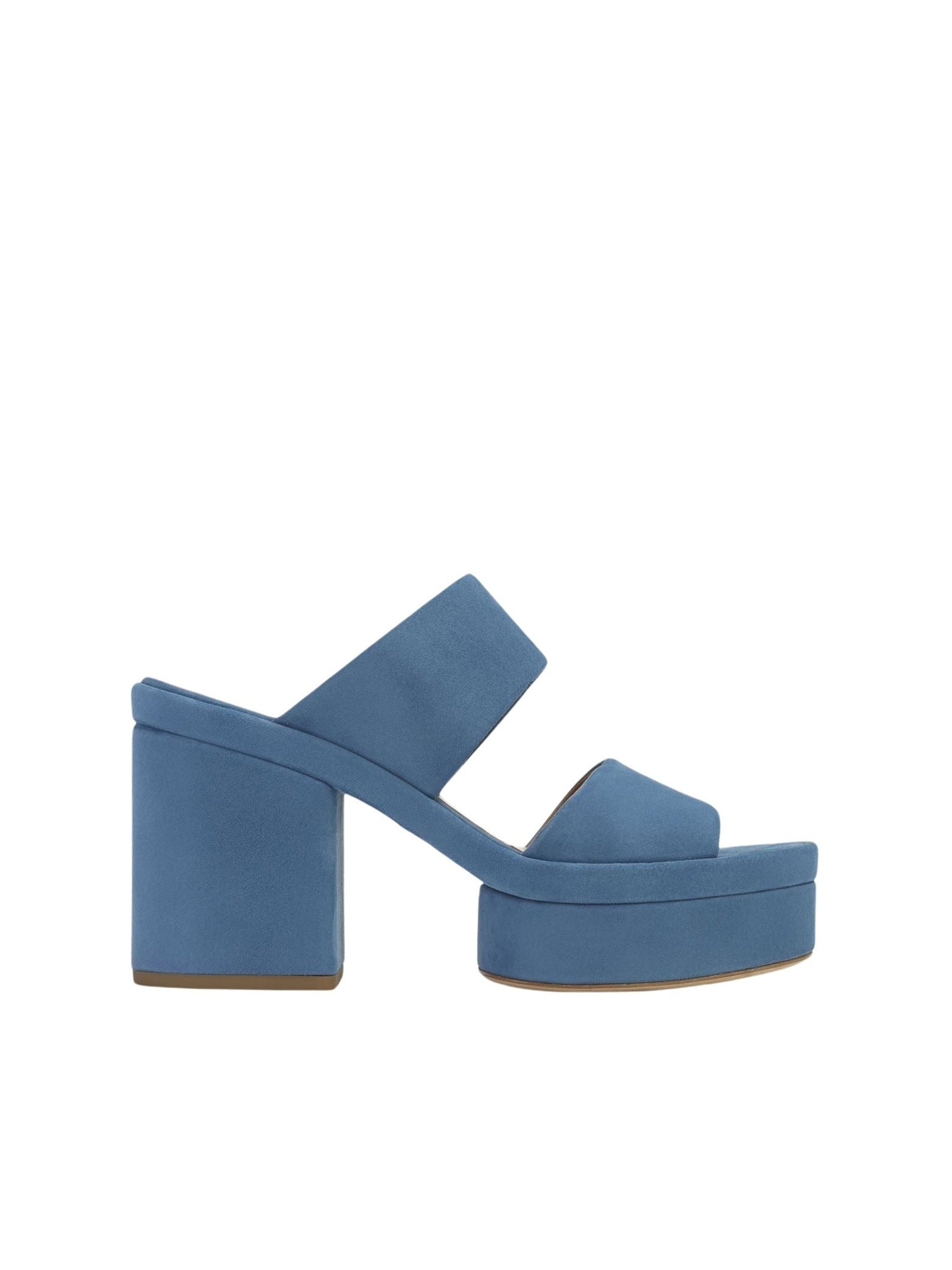 Mules à talon Odina en cuir - Shady Cobalt