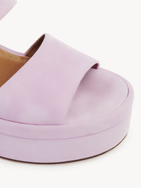 Mules à talon Odina en cuir - Creamy Lilac