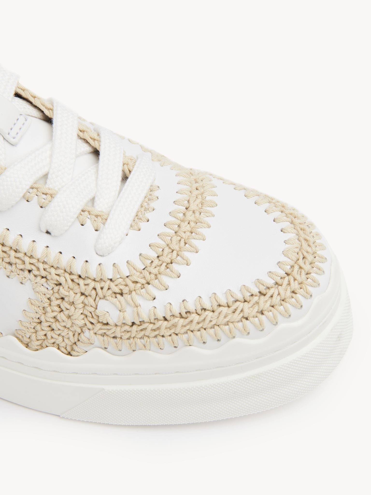 Baskets Lauren en cuir - White