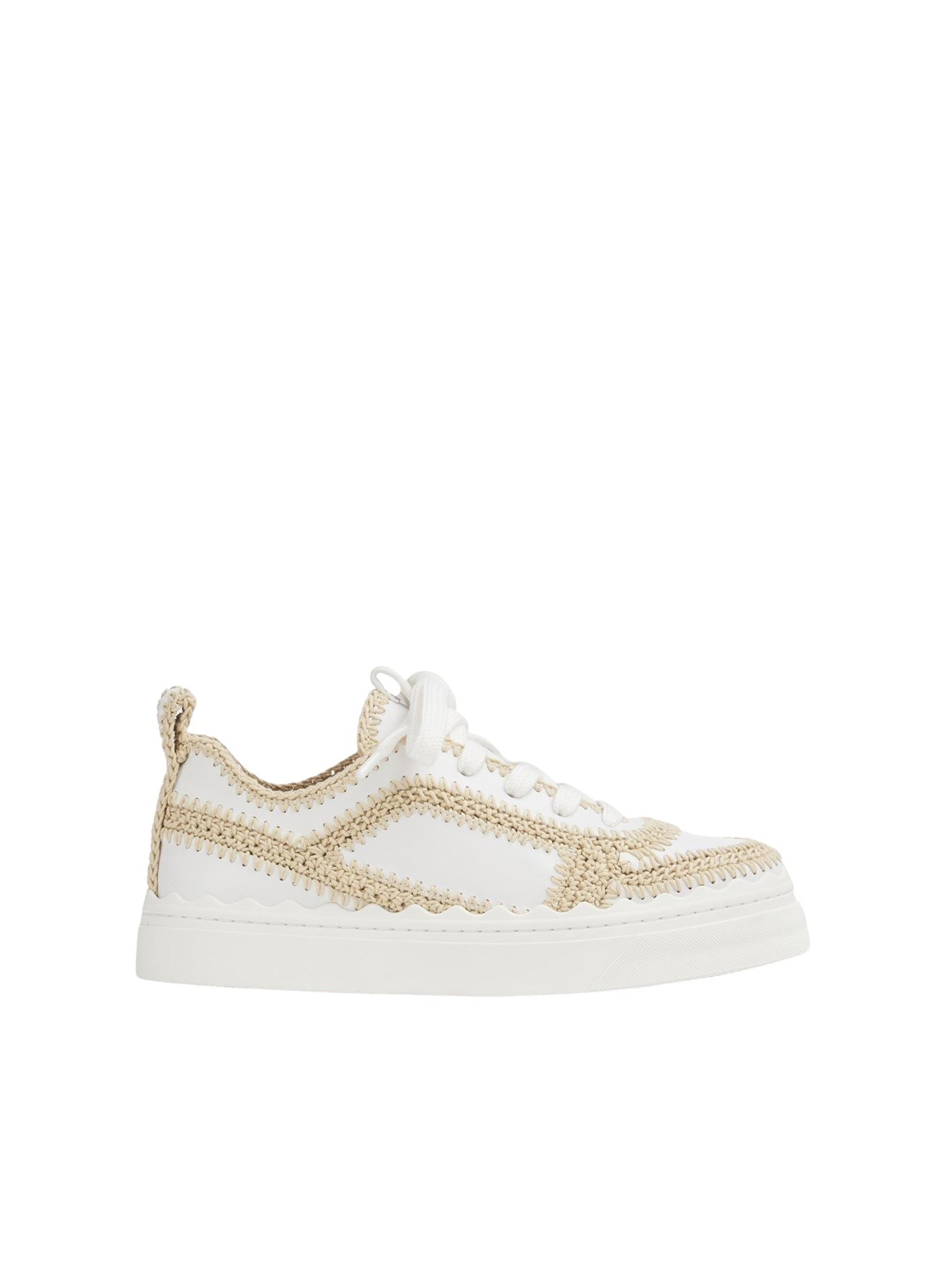 Baskets Lauren en cuir - White