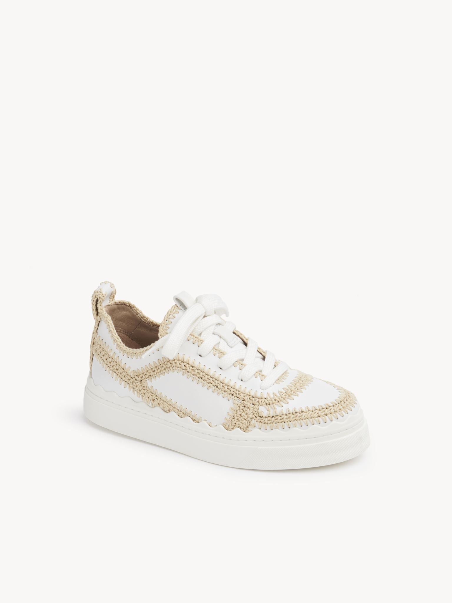 Baskets Lauren en cuir - White