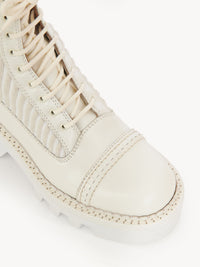 Bottines à lacets Owena en cuir - Cloudy White
