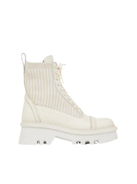 Bottines à lacets Owena en cuir - Cloudy White
