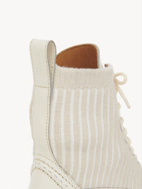 Bottines à lacets Owena en cuir - Cloudy White