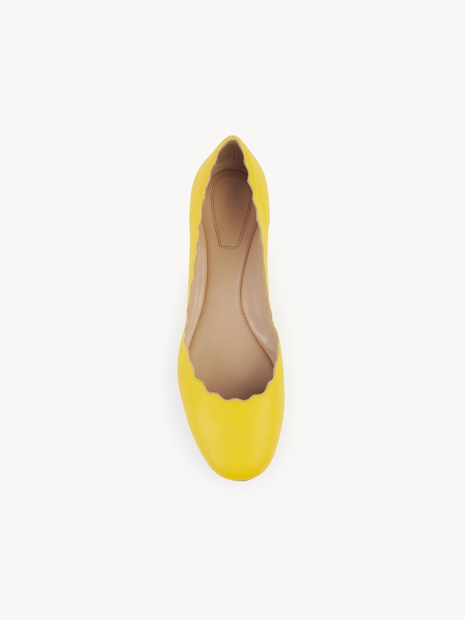 Ballerines Lauren en cuir - Citrus Yellow