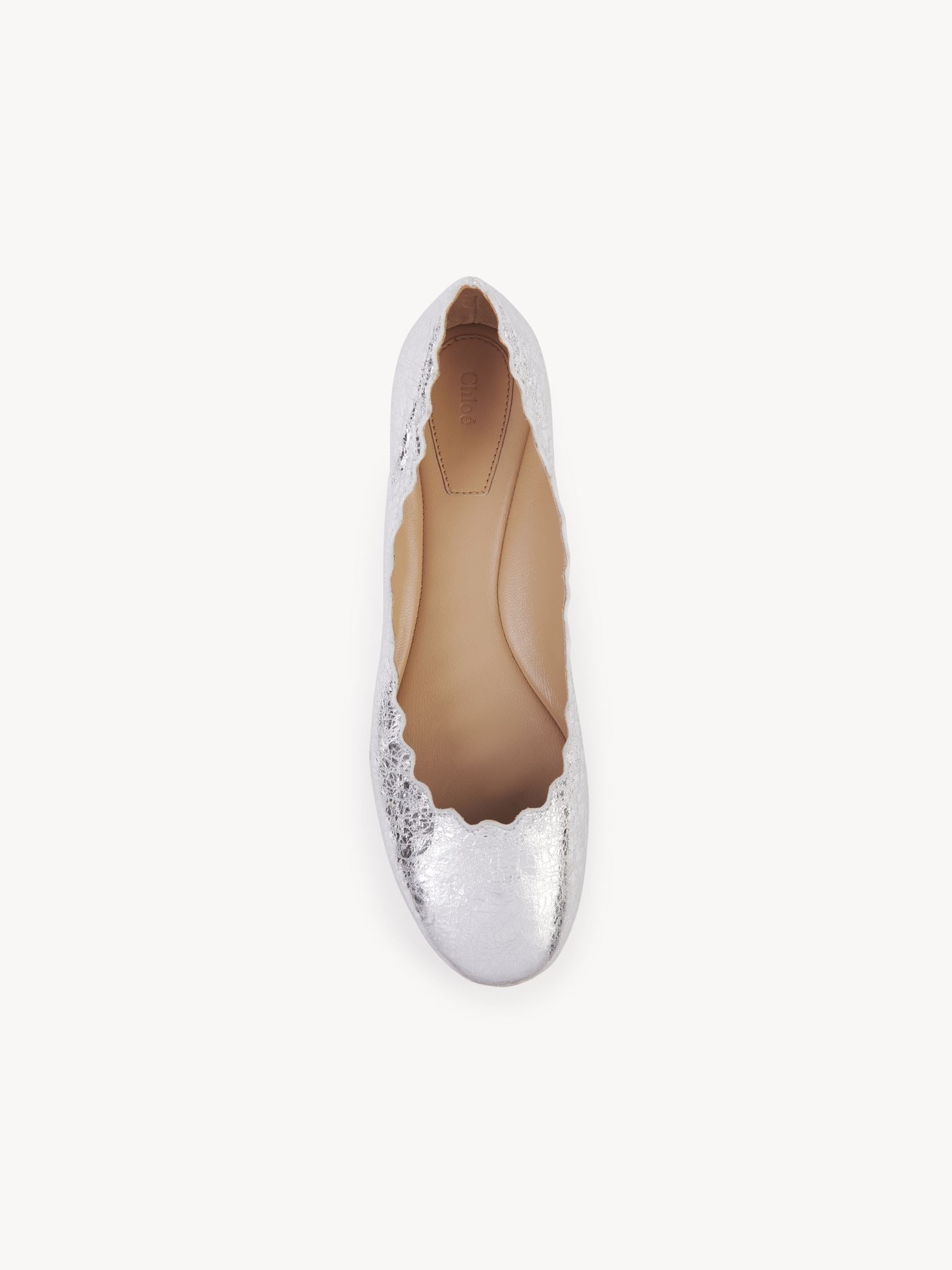 Ballerines Lauren en cuir - Silver