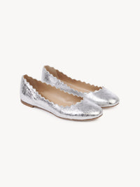 Ballerines Lauren en cuir - Silver