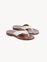 Tongs Paz Chloé x Eres en cuir - Iconic Milk