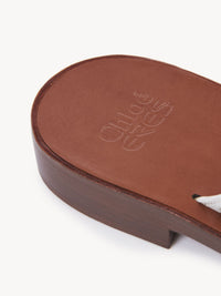 Tongs Paz Chloé x Eres en cuir - Iconic Milk