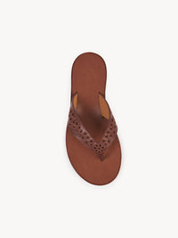 Tongs Paz Chloé x Eres en cuir - Red Ochre