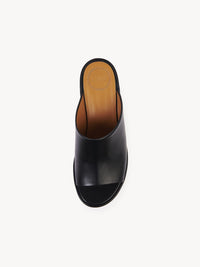 Mules compensées Oli en cuir - Black
