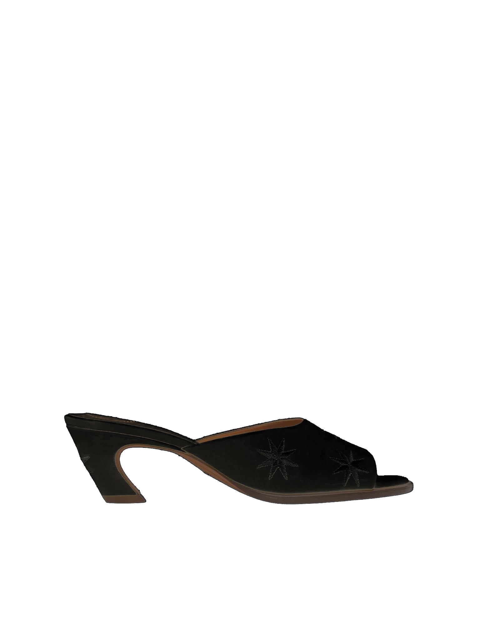 Mules à talon Oli en cuir - Black