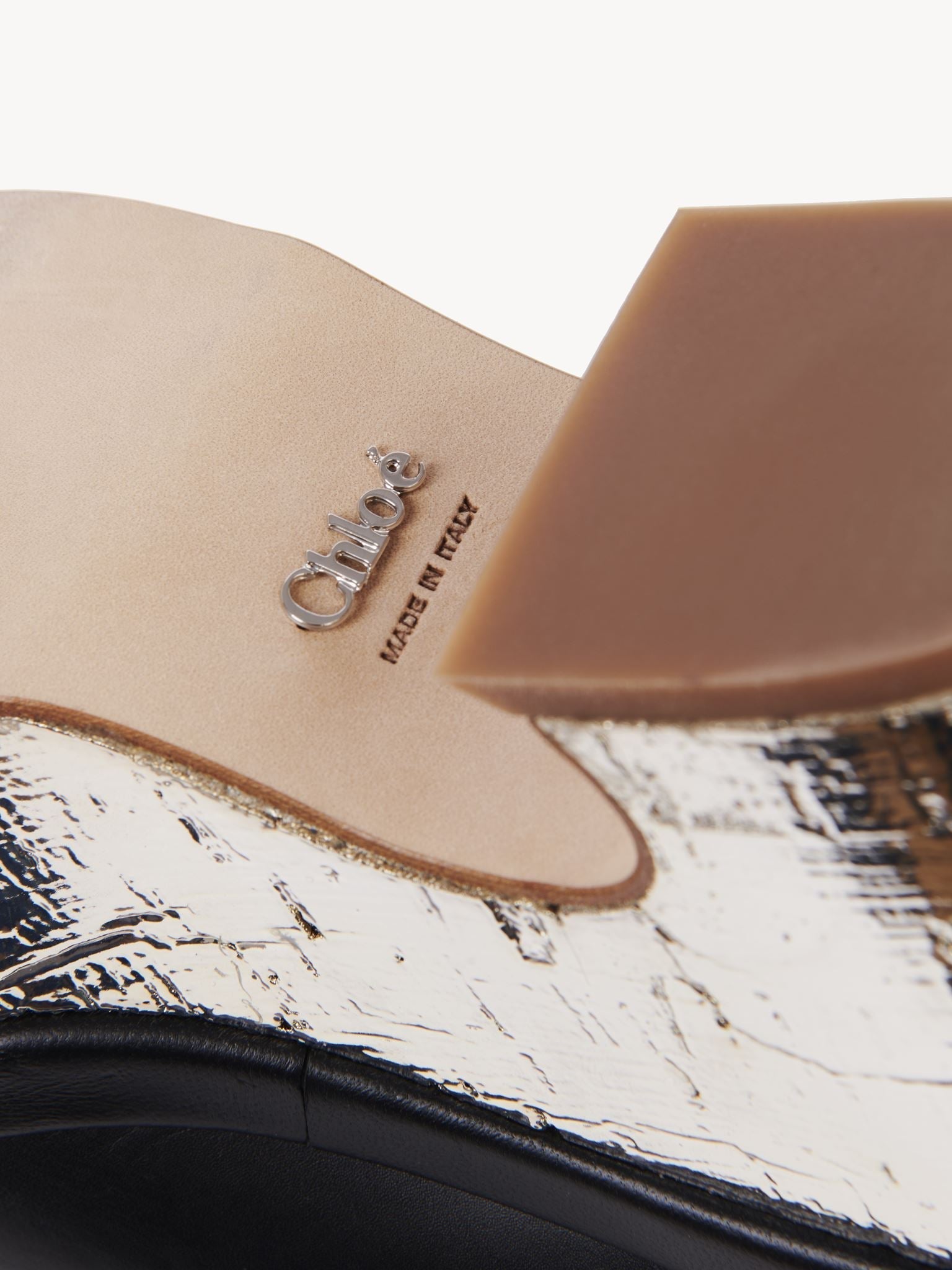 Mules compensées Oli en cuir - Black