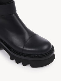 Bottines à boucle Owena en cuir - Black