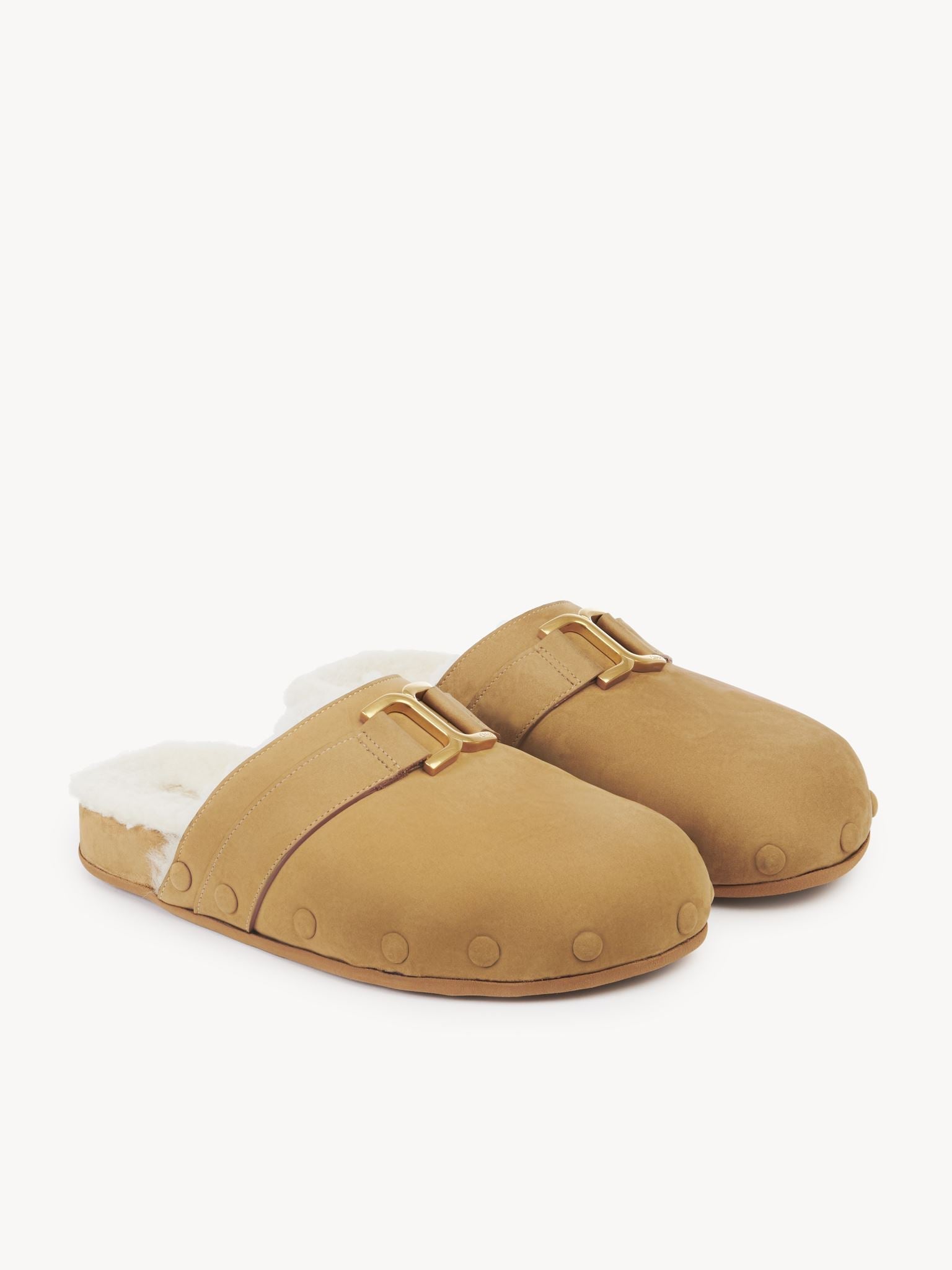 Sabots Marcie en cuir - Brun Désert
