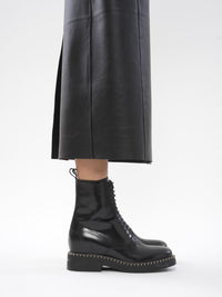 Bottines à lacets Noua en cuir - Black