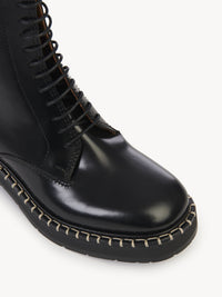 Bottines à lacets Noua en cuir - Black