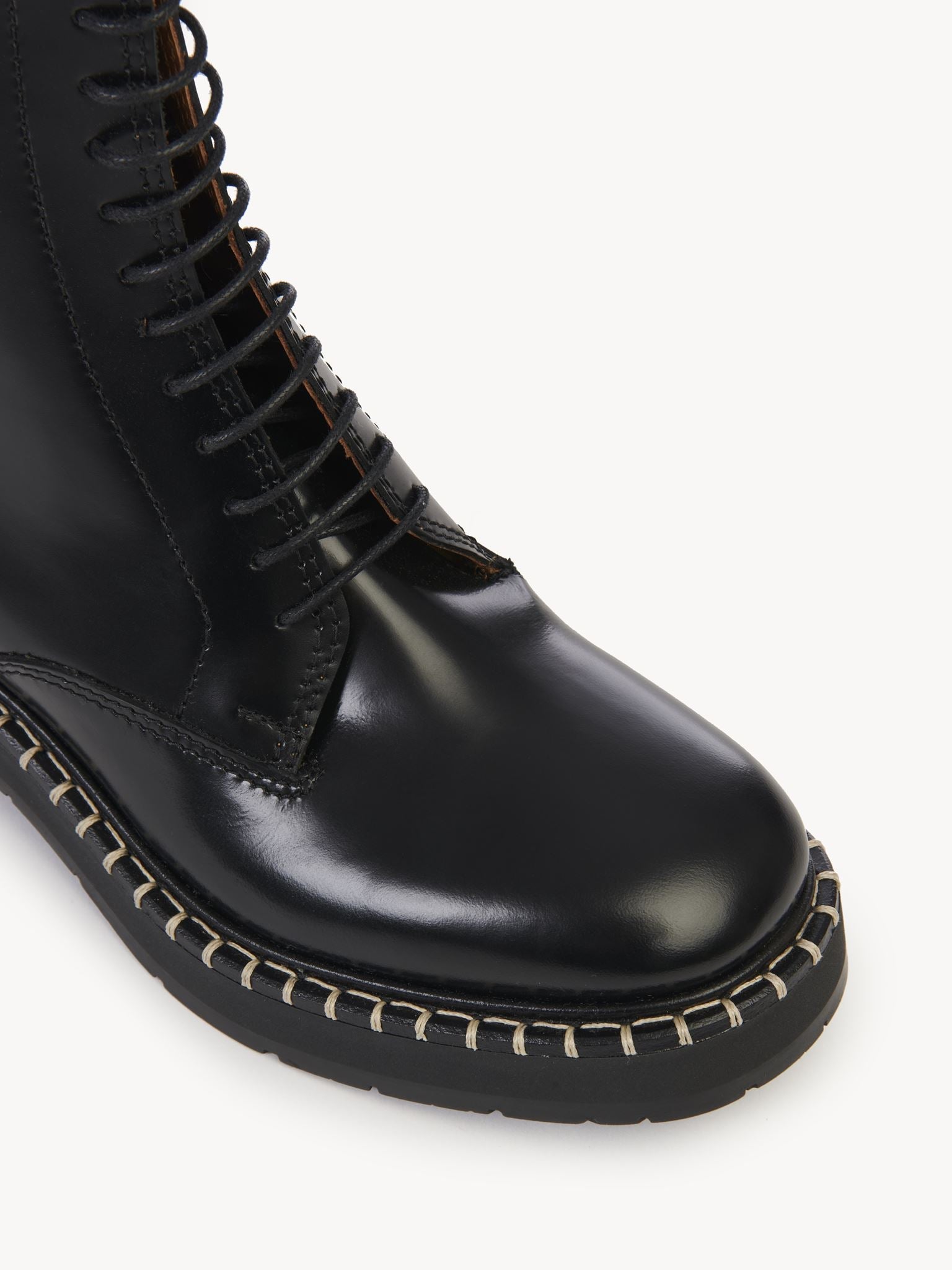 Bottines à lacets Noua en cuir - Black