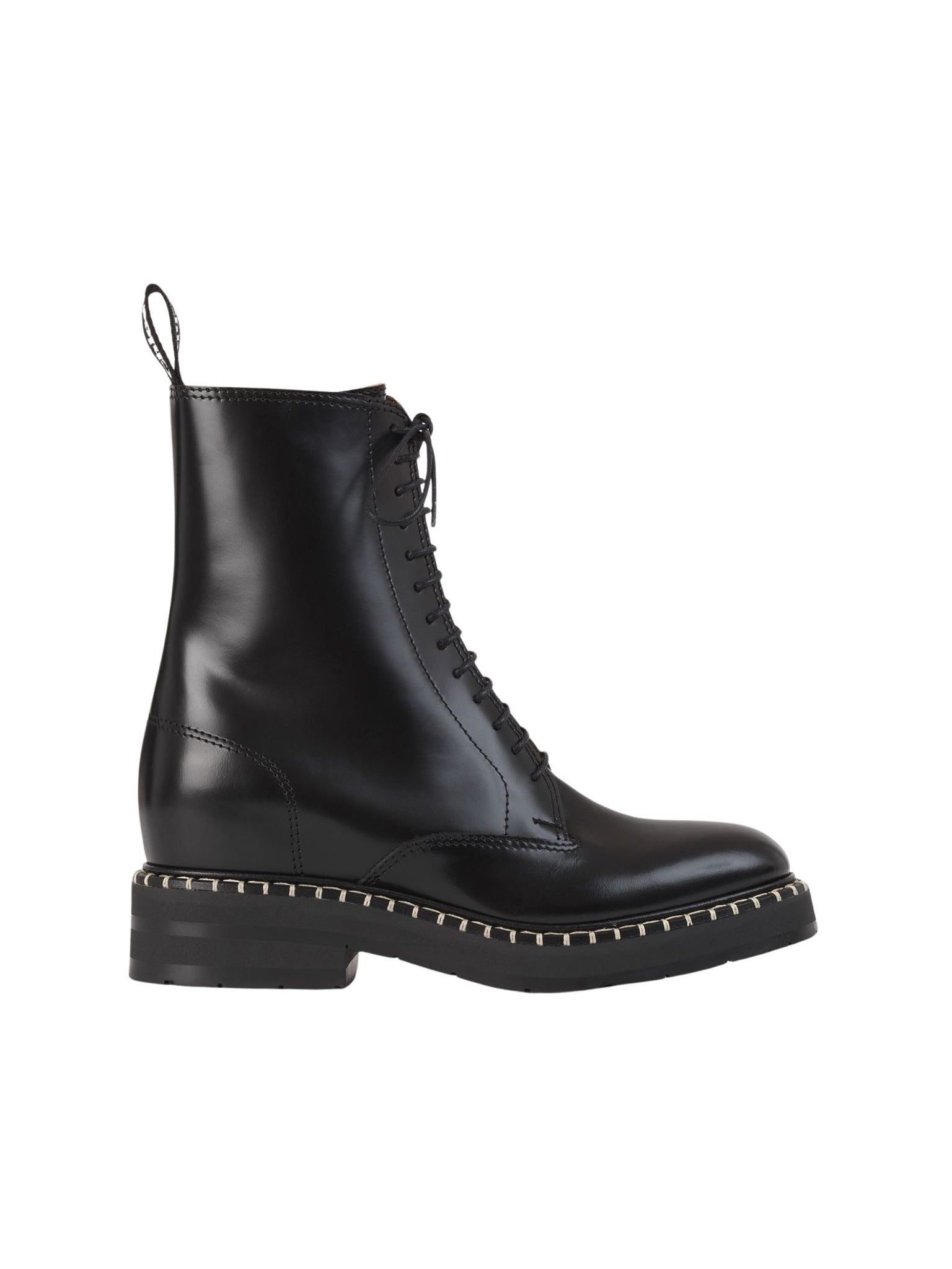 Bottines à lacets Noua en cuir - Black