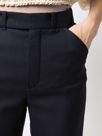 Pantalon de costume droit en laine vierge - Ink Navy