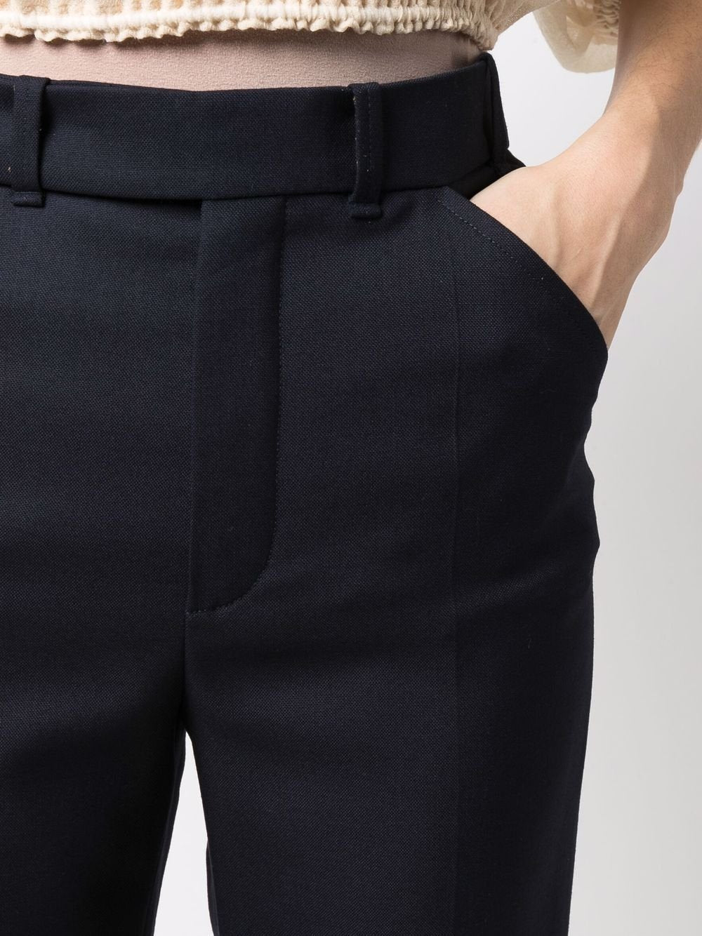 Pantalon de costume droit en laine vierge - Ink Navy