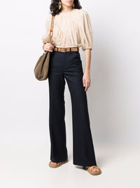Pantalon de costume droit en laine vierge - Ink Navy