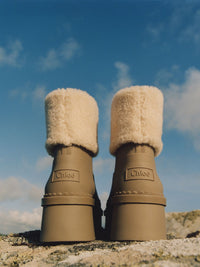 Bottines Raina en soie - Beech Brown
