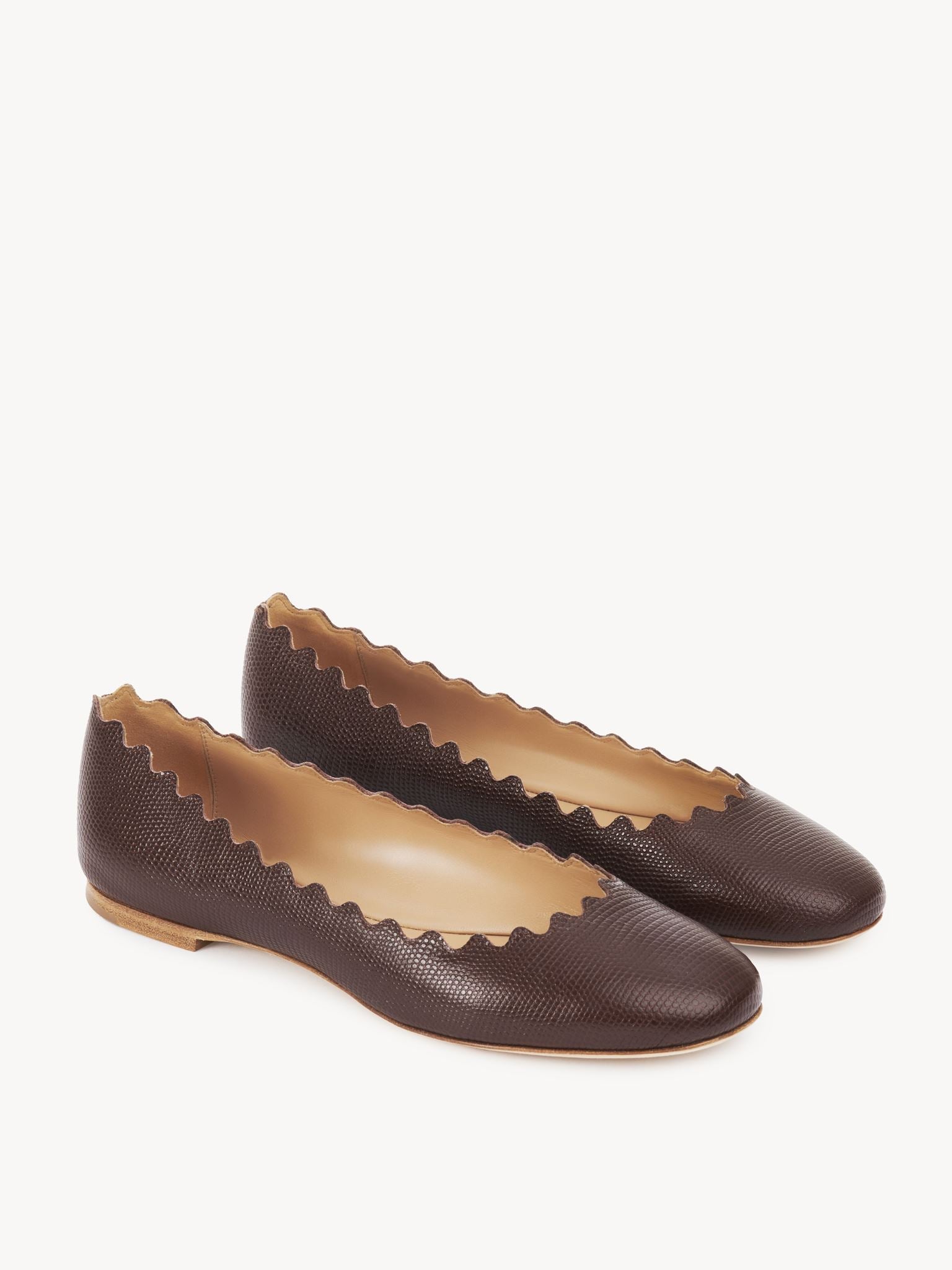 Ballerines Lauren en cuir - Brun Brun