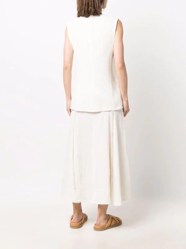 Top long sans manches en lin - Iconic Milk