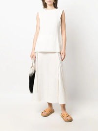 Top long sans manches en lin - Iconic Milk