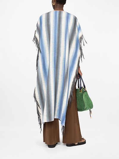 Manteau Tassel en cachemire - Blue & Beige
