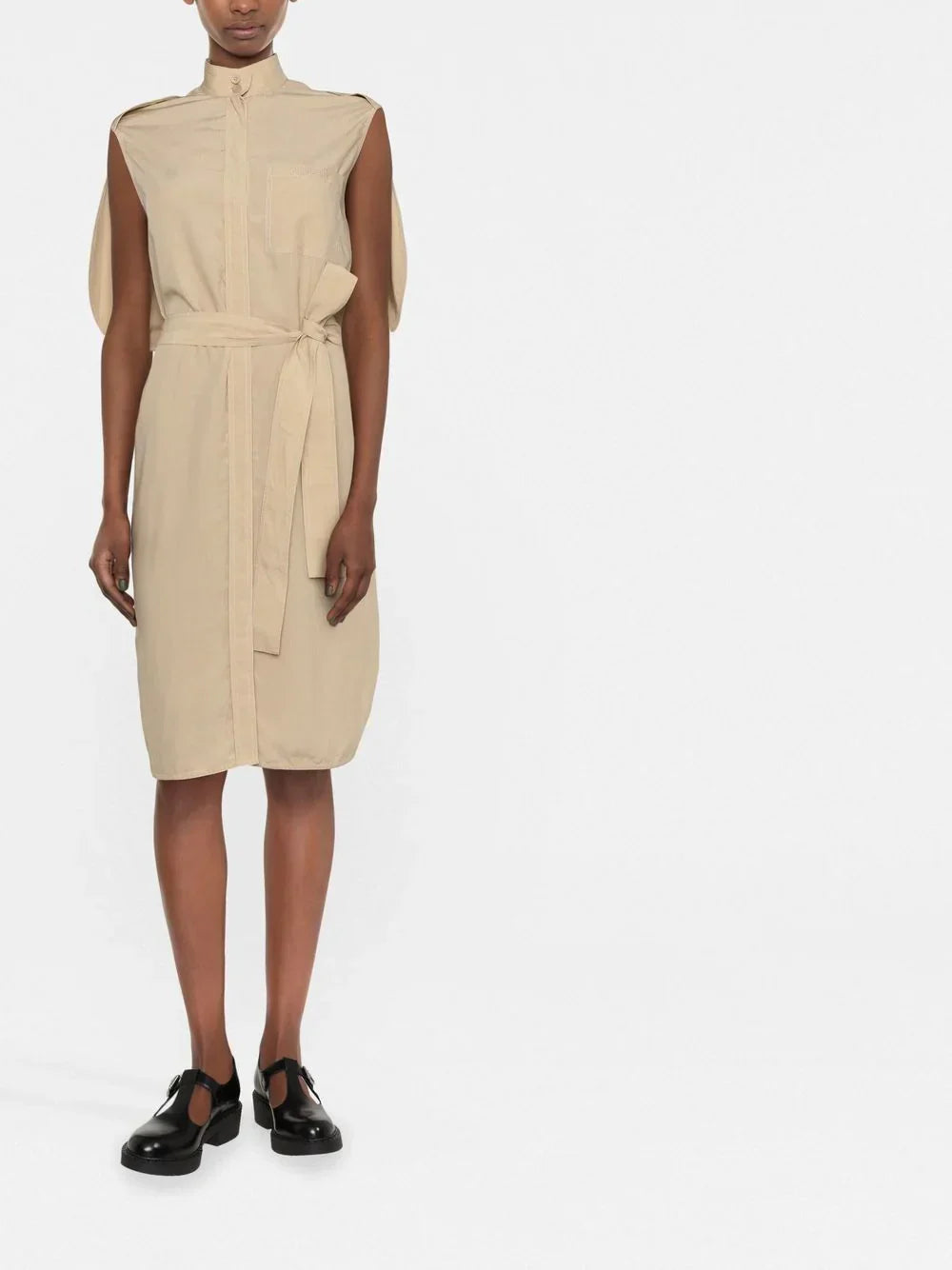 Robe chemise ceinturée - Soft Fawn