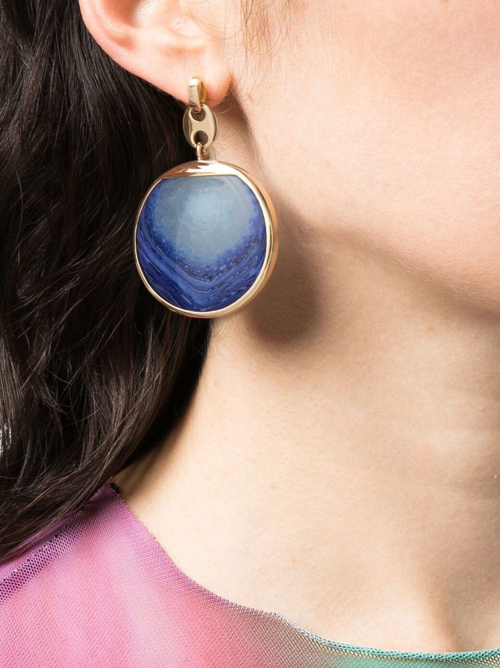 Boucles d'oreilles pendantes à pierre dégradée - Gold