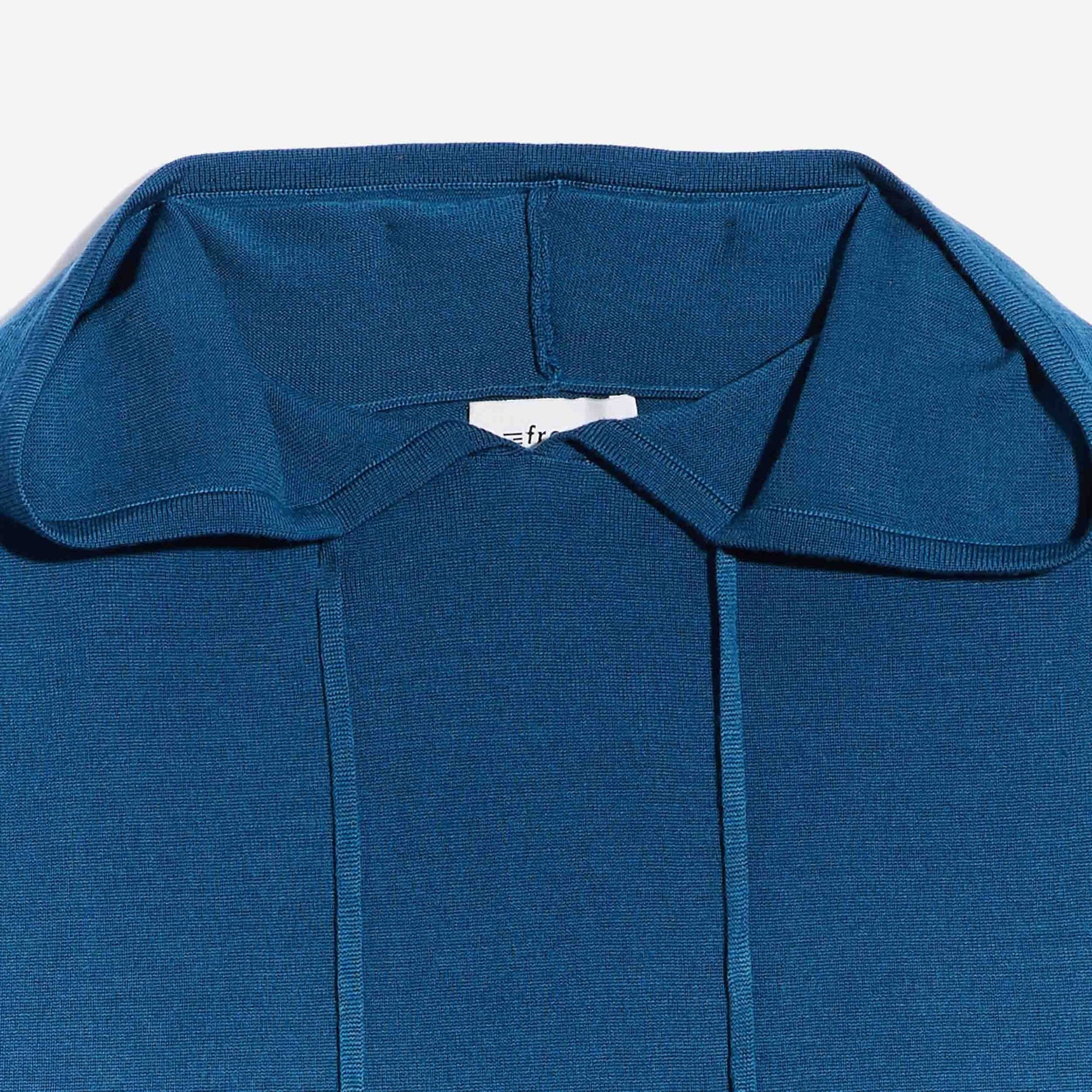 Hoodie zippé en laine superfine - Pastel Blue