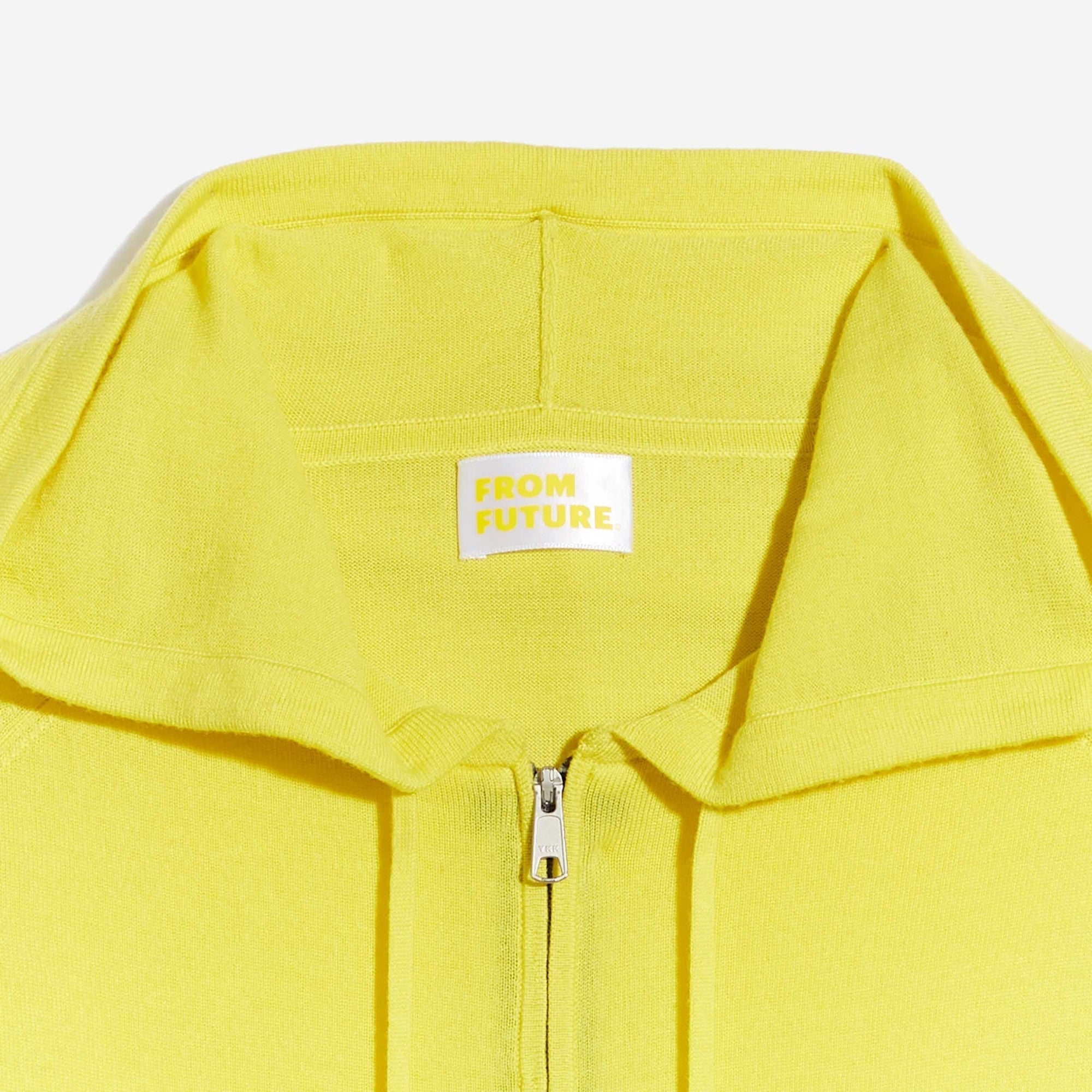 Hoodie zippé en laine superfine - Summer Yellow