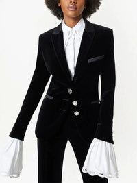 Veste blazer en velours - Black