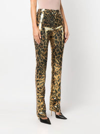 Pantalon à sequins motif léopard - Leopard