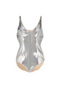 Top orné de paillettes - Nude