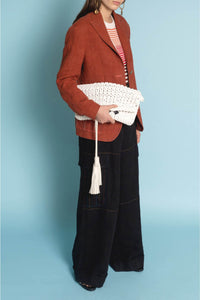Pull manches courtes en laine - Multicolor