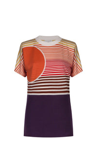 Pull manches courtes en laine - Multicolor