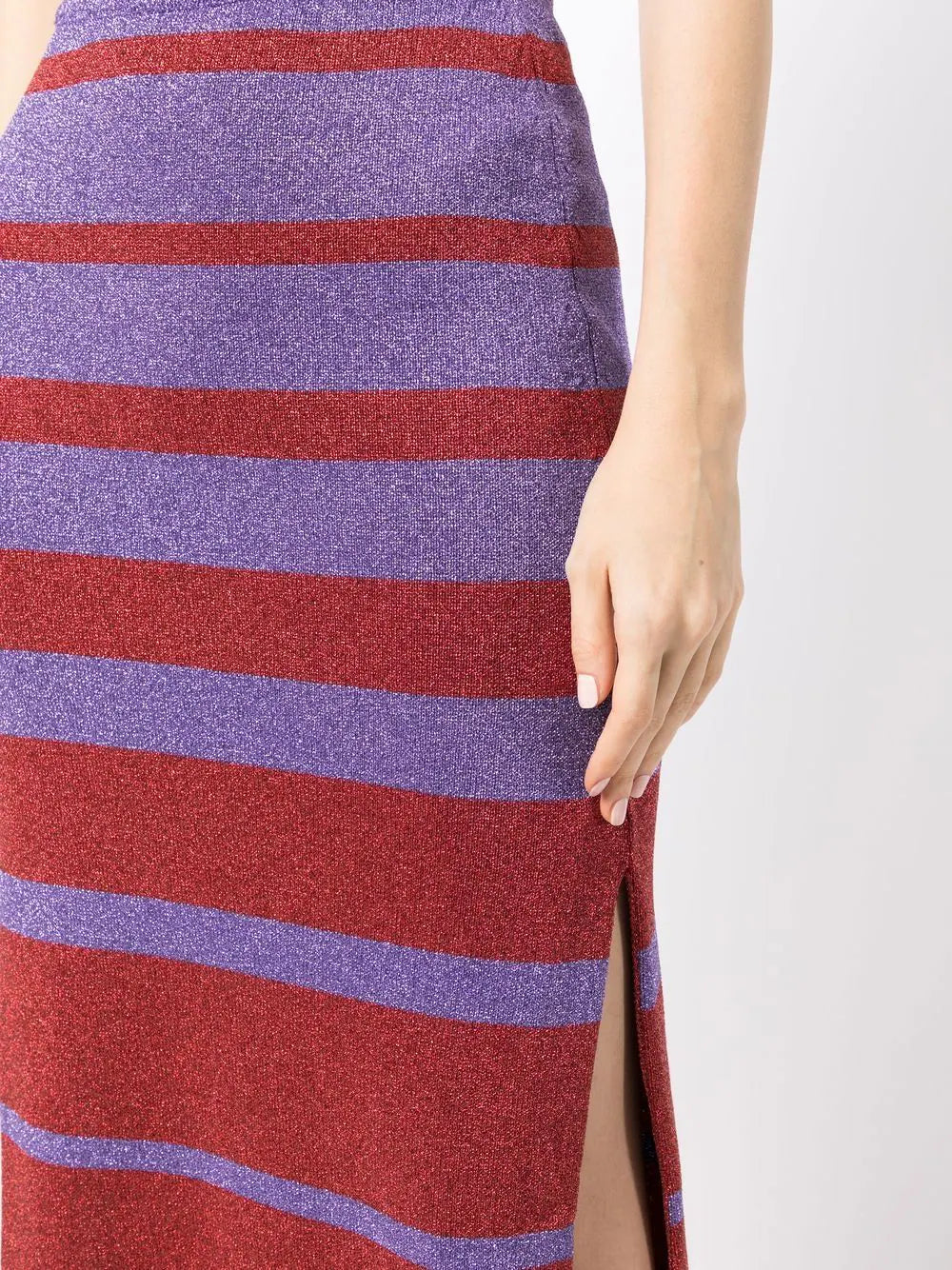 Jupe tube longue bicolore - Purple & Red