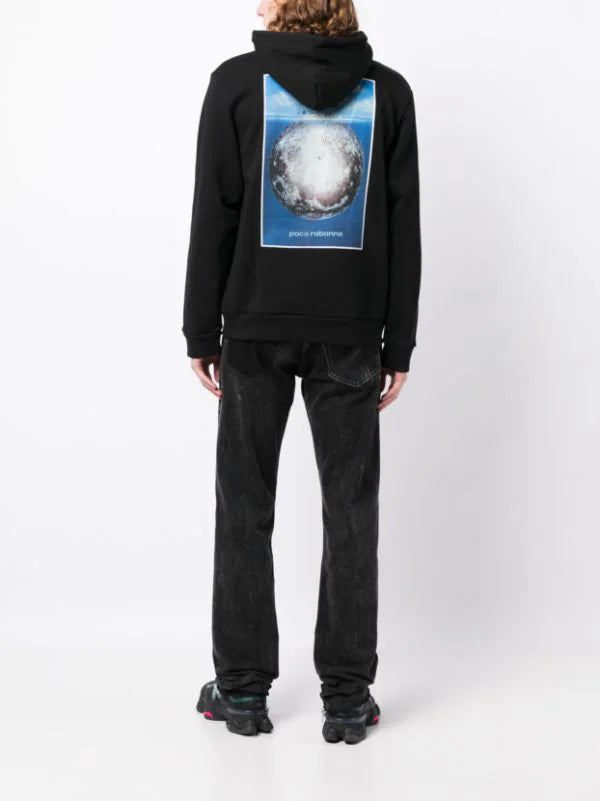 Sweat à capuche imprimé terre - Navy Paco World