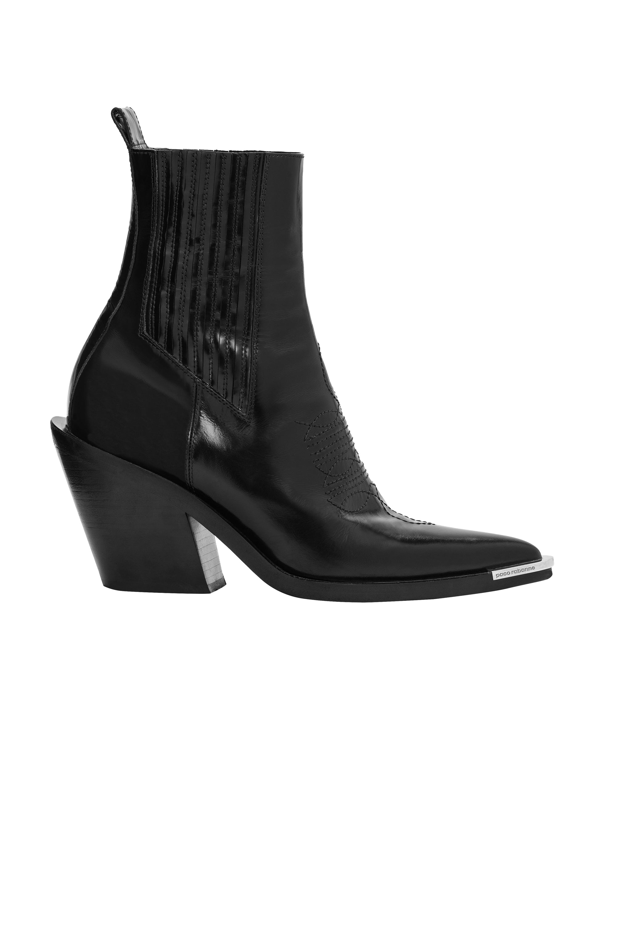 Bottines santiags 80 en cuir - Black