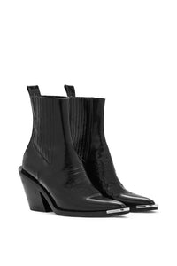 Bottines santiags 80 en cuir - Black