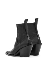 Bottines santiags 80 en cuir - Black