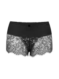 Boxer-String Marquise en soie - Noir