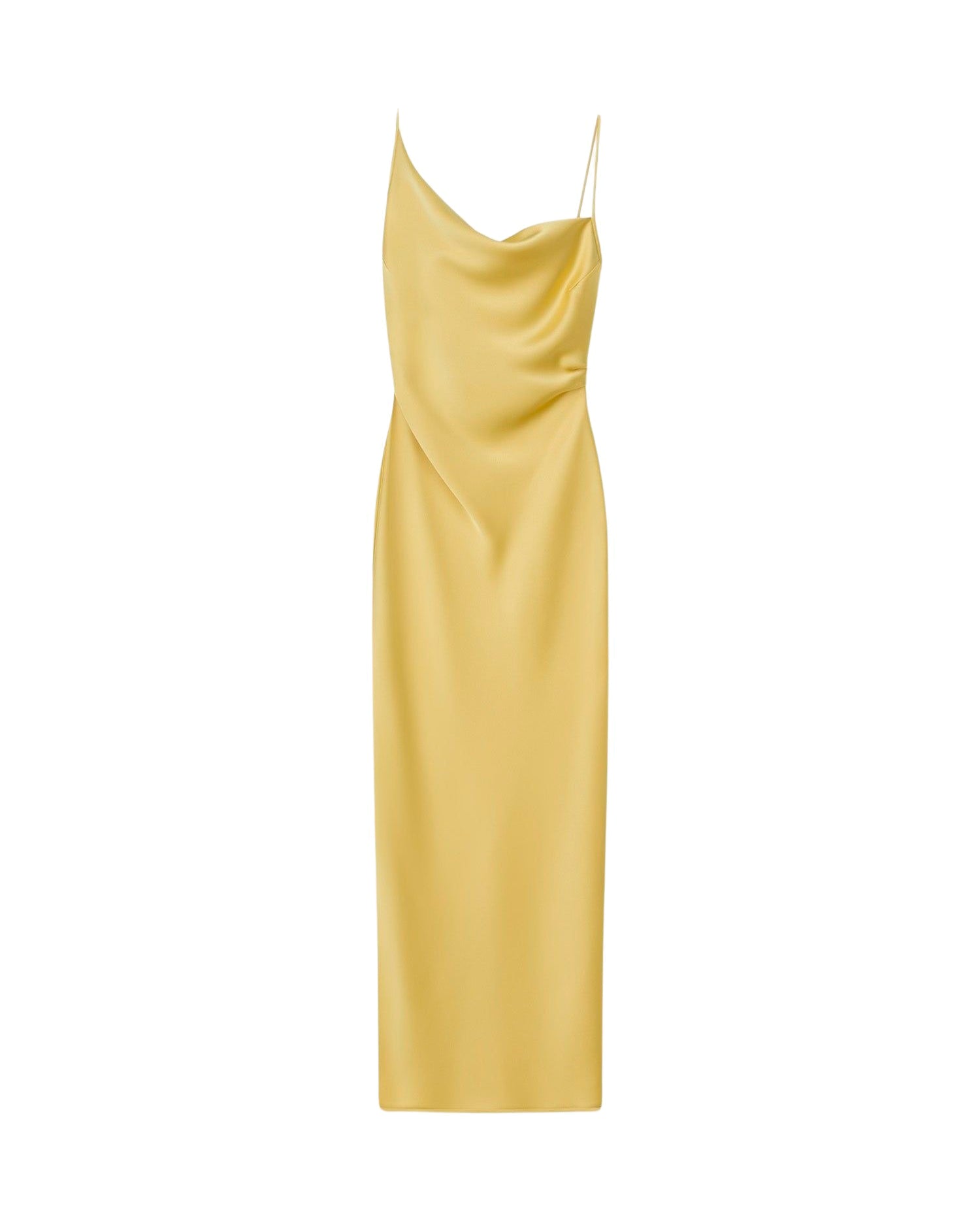 Robe longue Lennie en satin - Yellow