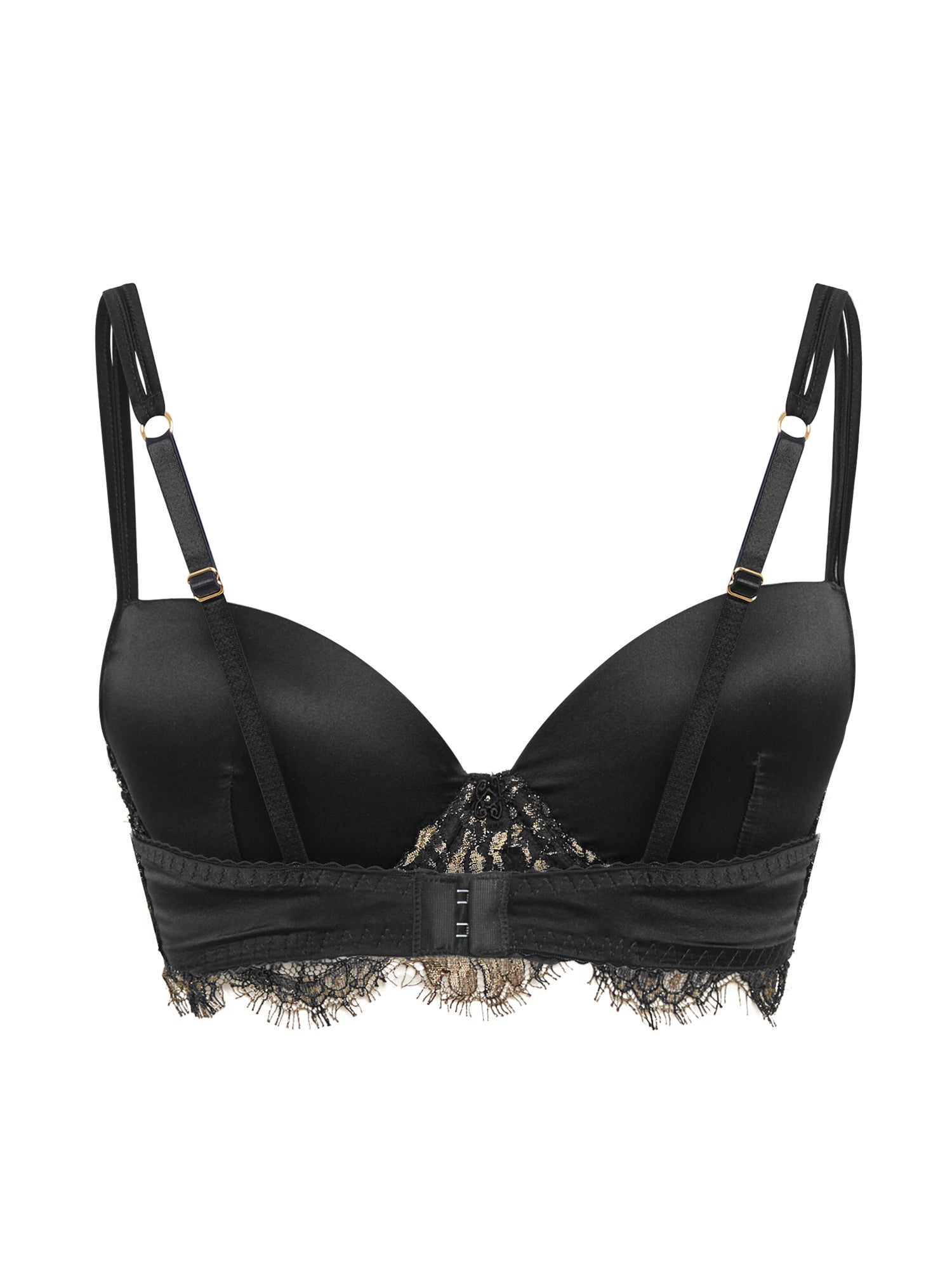 Soutien-Gorge push-up Splendide en soie - Noir & Or