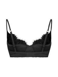 Soutien-Gorge 1/2 cup Marquise en soie - Noir